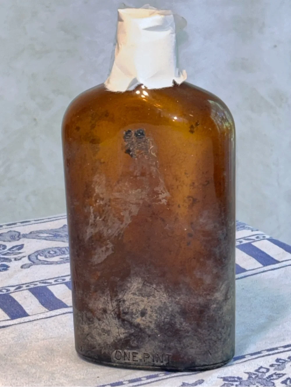 Vintage Jos. E. Seagram & Sons Ltd Amber Liquor Bottle Federal Law Forbids Reuse